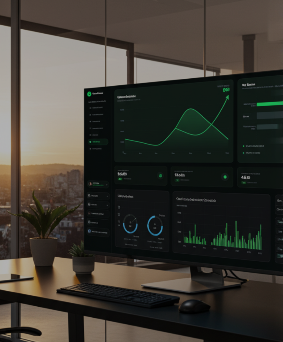 Dashboard con gráficos de ventas, clientes y preferencias